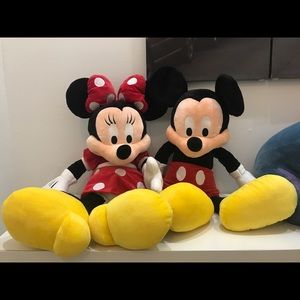 Mickey and Minnie Plush Toys 26" SOLD